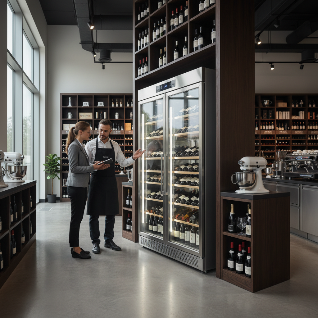 commercial bottle cooler for sale lifestyle photo