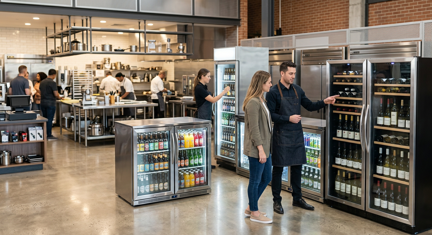 commercial bottle coolers for sale lifestyle photo