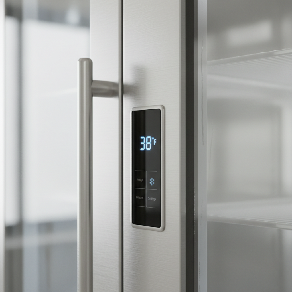shop commercial refrigerators detail view close-up