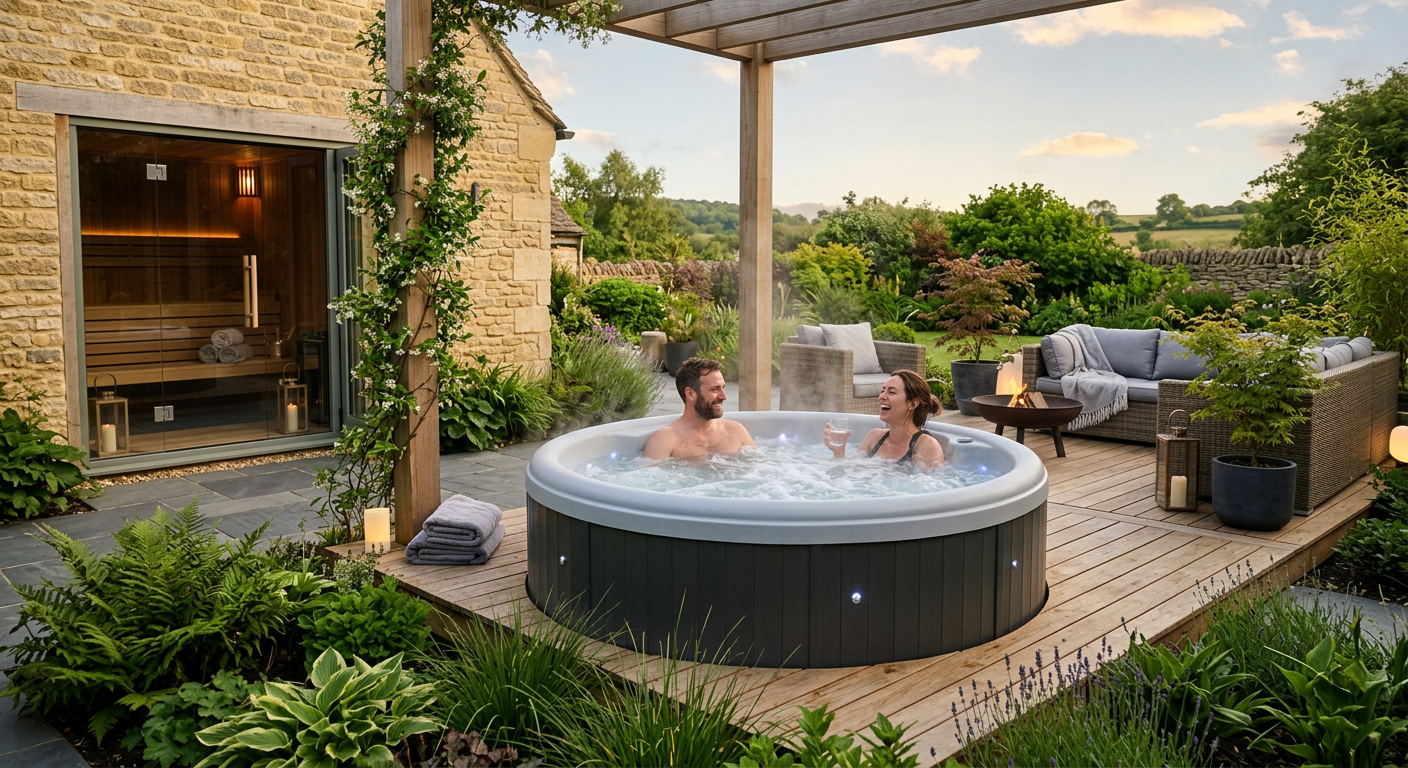 plug and play hot tubs UK lifestyle photo