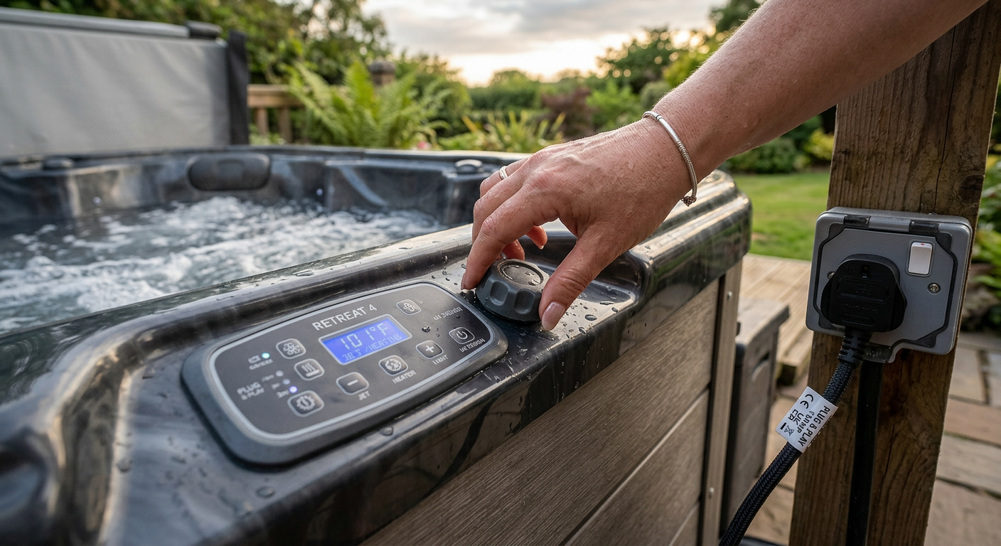 plug and play hot tubs UK detail view close-up
