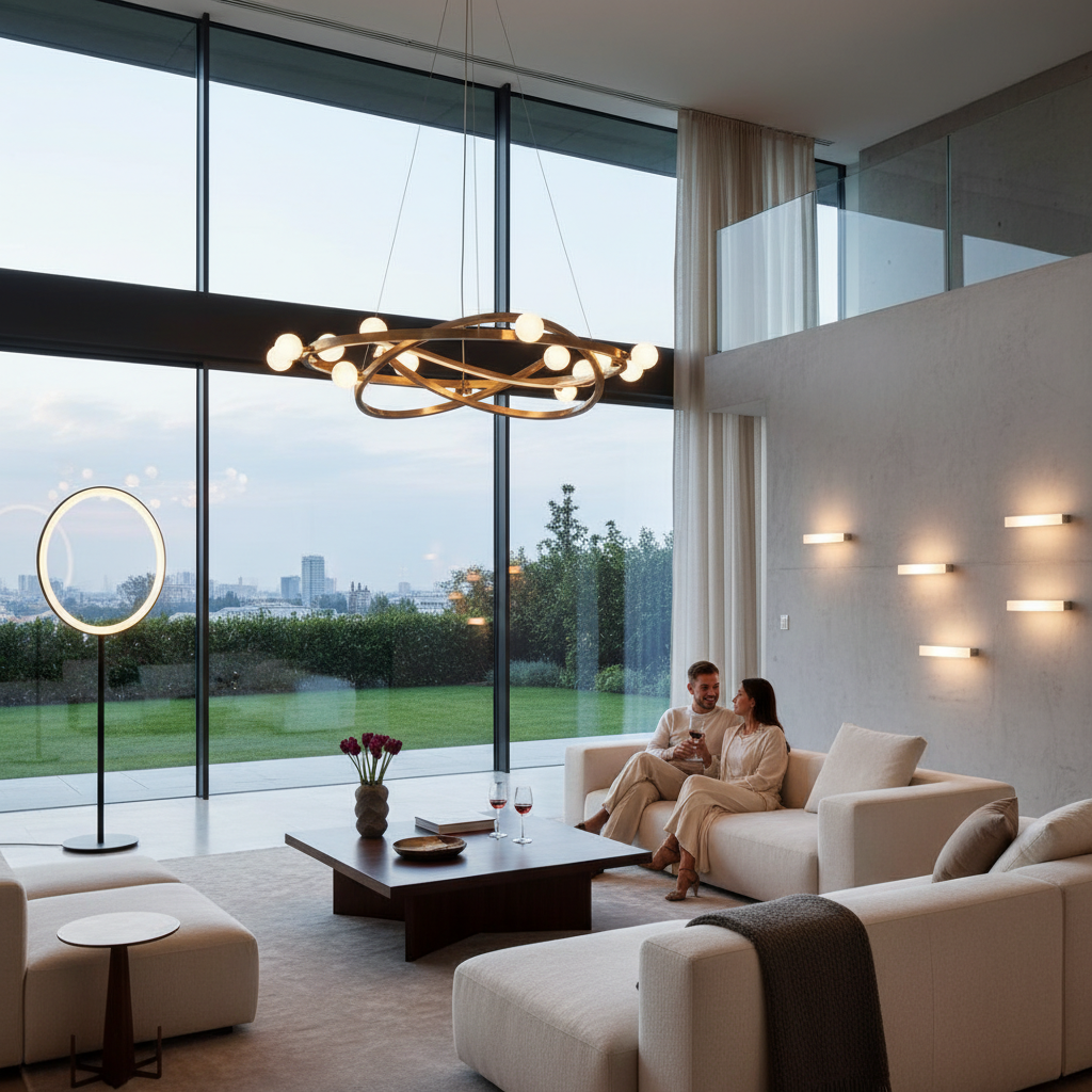 high-end lighting fixtures lifestyle photo