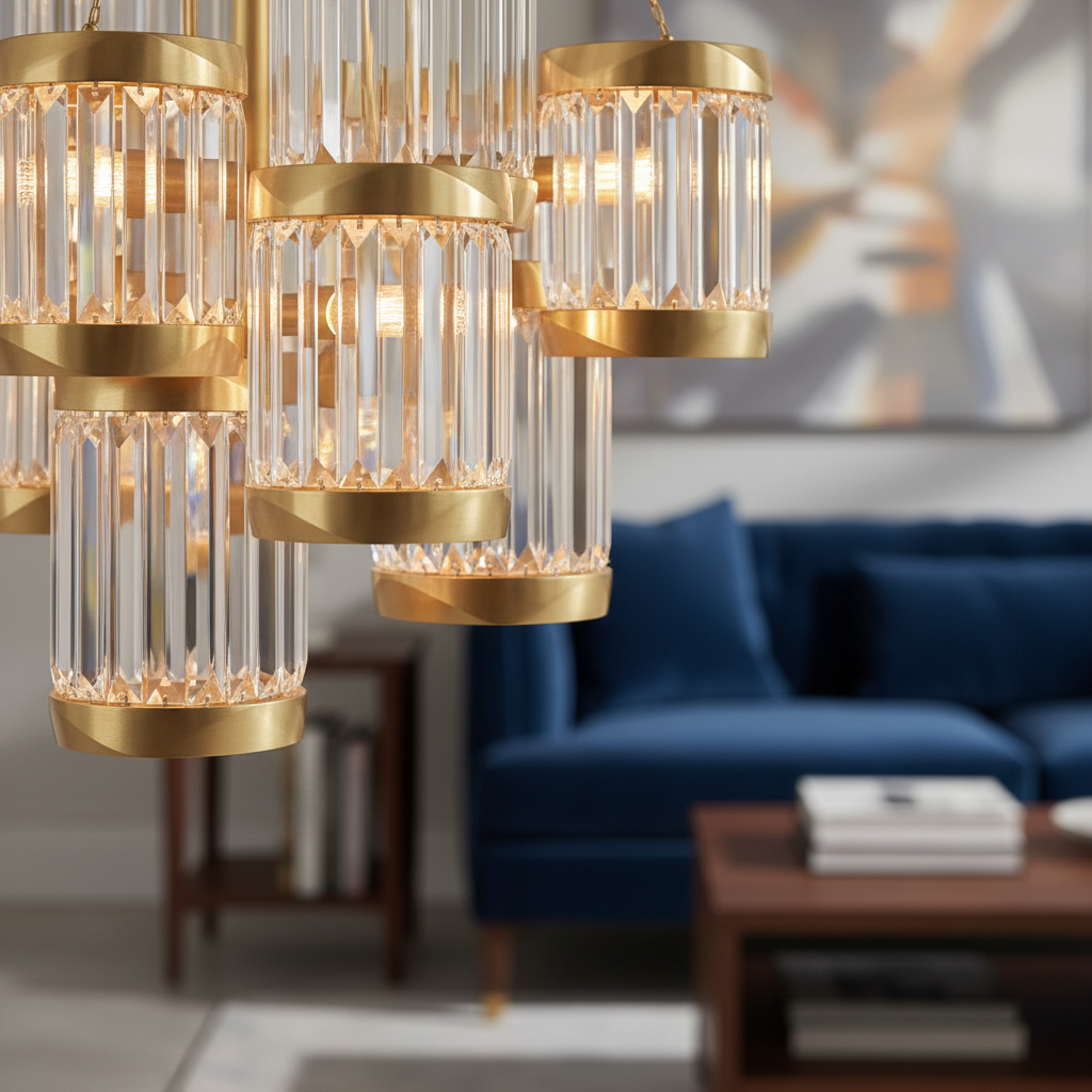 luxury lighting for living room detail view close-up