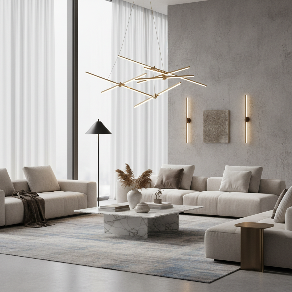 modern luxury lighting fixtures lifestyle photo