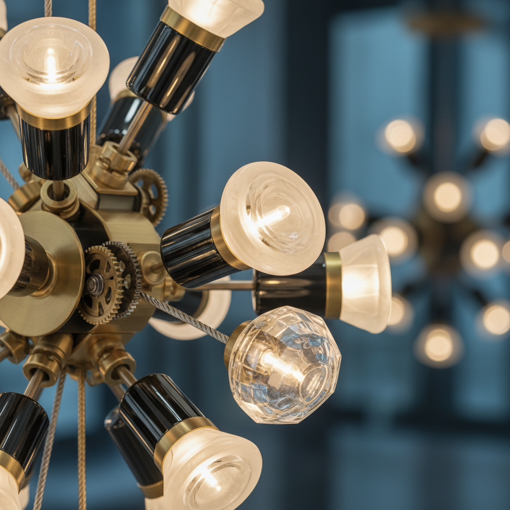 modern luxury lighting fixtures detail view close-up