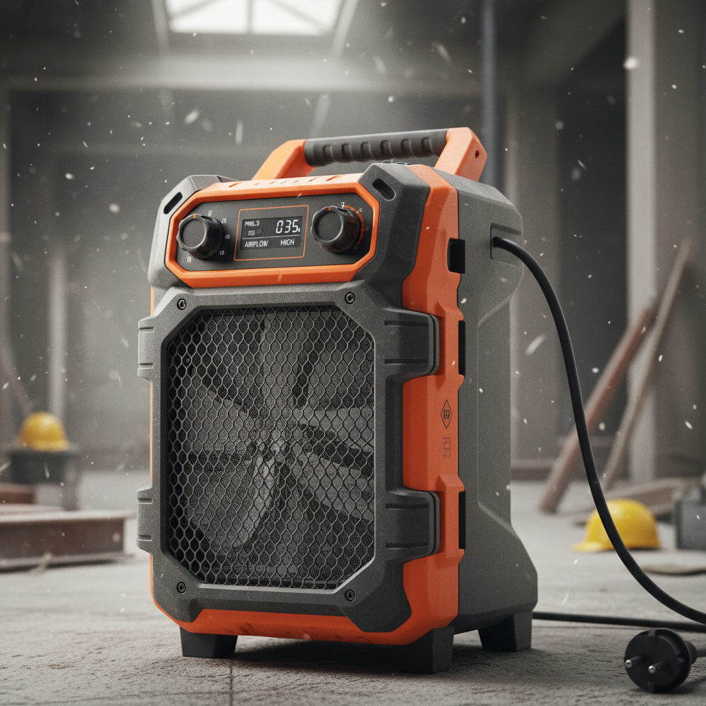 best air purifier for construction sites detail view close-up