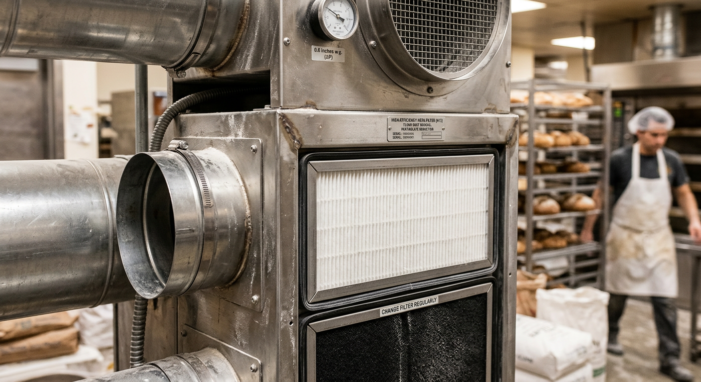 how to improve air quality in bakery detail view close-up