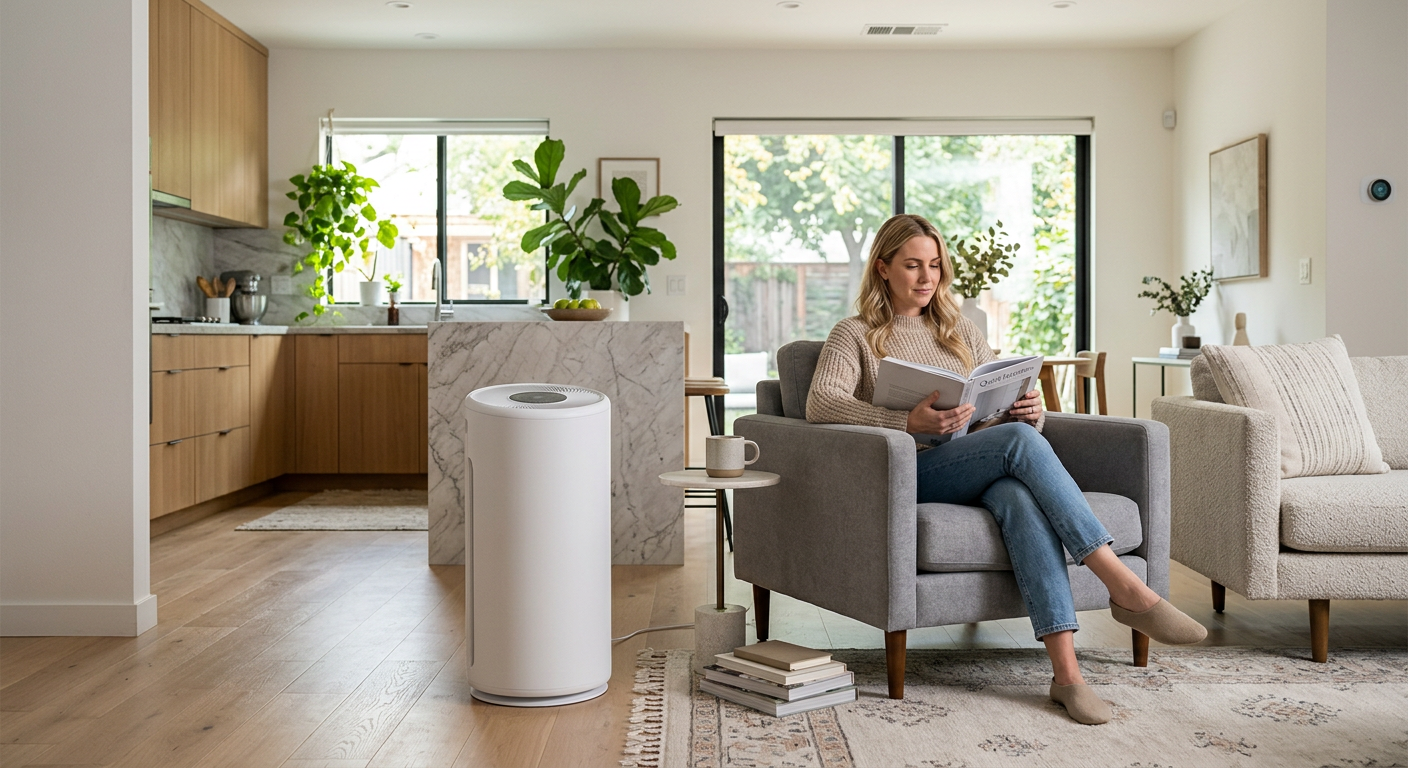 low noise air purifier 1100 m³/h lifestyle photo
