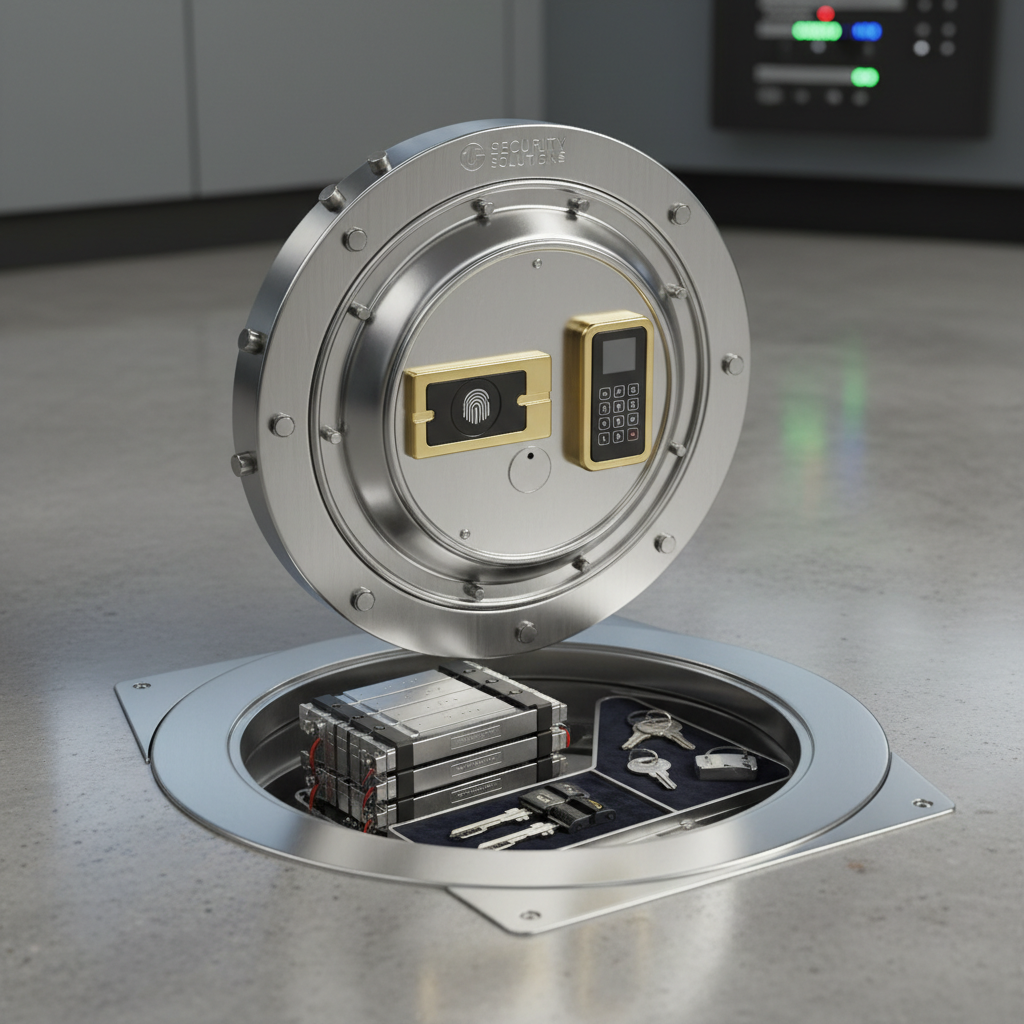 best floor safes UK detail view close-up