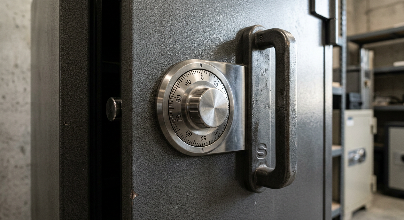 fireproof safes detail view close-up