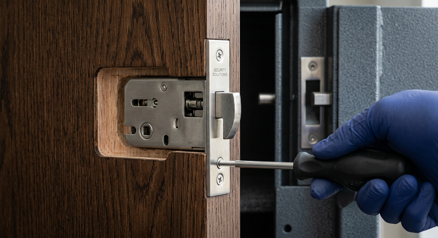 how to install a mortice hooklatch detail view close-up