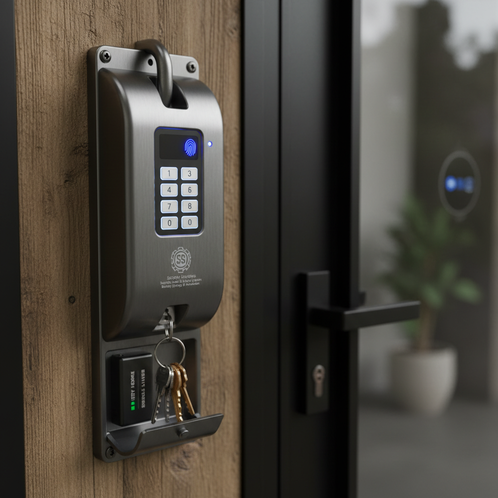 key safes for front door detail view close-up