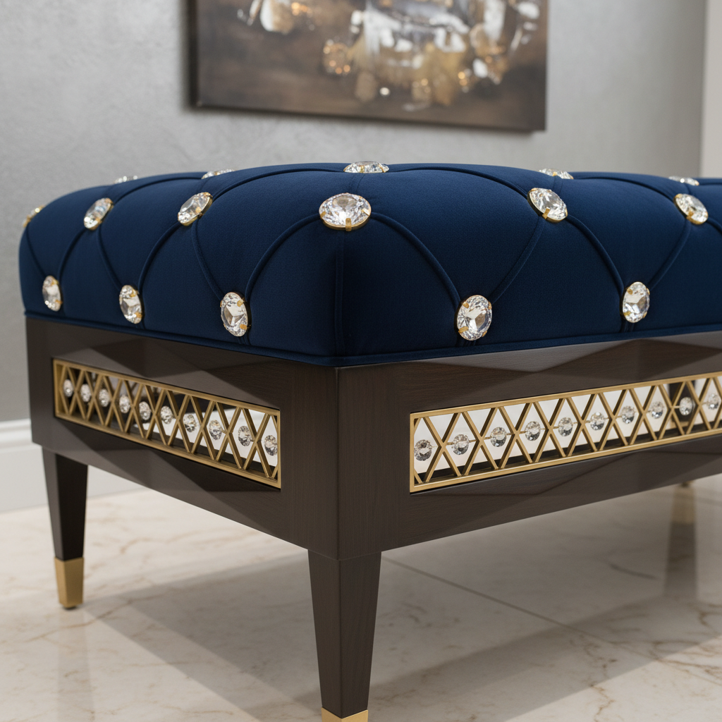 buy diamond bench detail view close-up