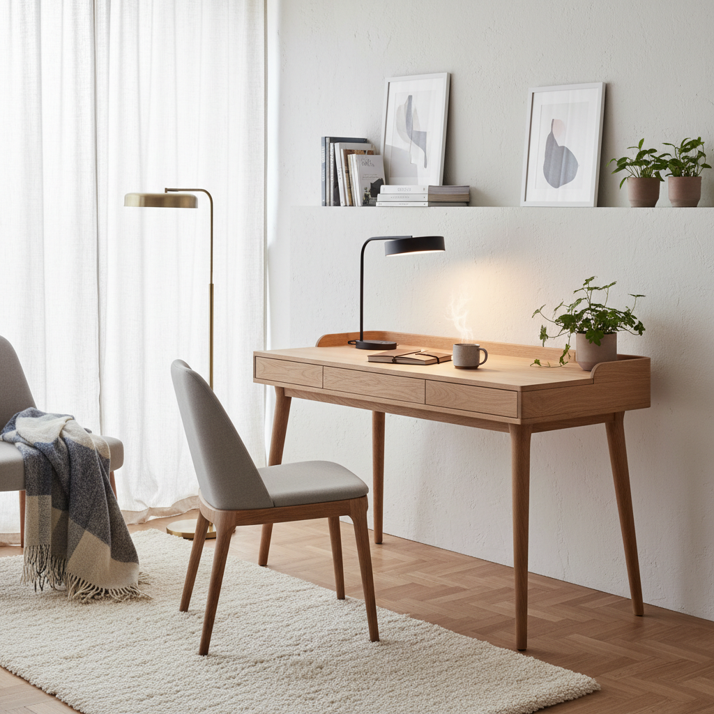 nordic style writing desk uk lifestyle photo