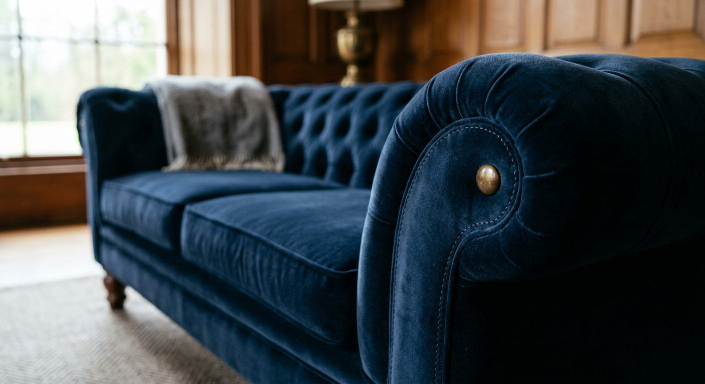 luxury sofas UK detail view close-up